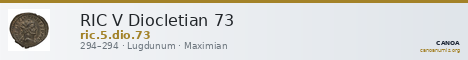 RIC V Diocletian 73 — CANOA