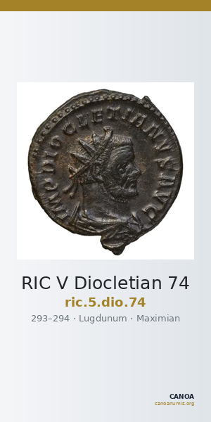 RIC V Diocletian 74 — CANOA