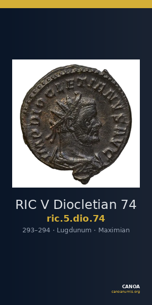 RIC V Diocletian 74 — CANOA