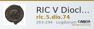 RIC V Diocletian 74 — CANOA