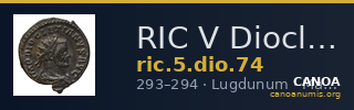 RIC V Diocletian 74 — CANOA