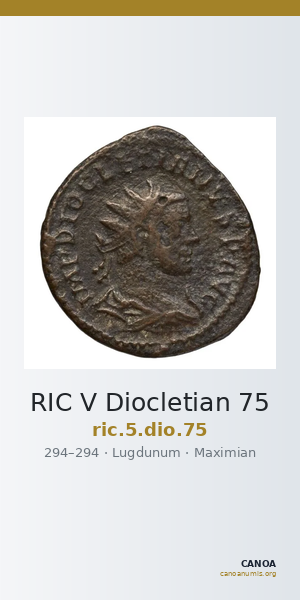 RIC V Diocletian 75 — CANOA