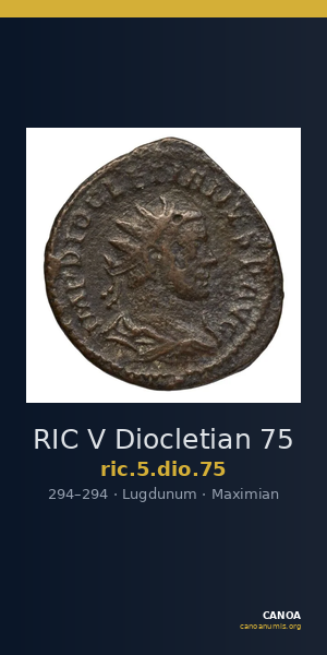 RIC V Diocletian 75 — CANOA