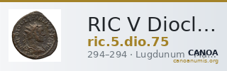 RIC V Diocletian 75 — CANOA