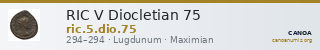 RIC V Diocletian 75 — CANOA