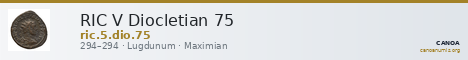 RIC V Diocletian 75 — CANOA