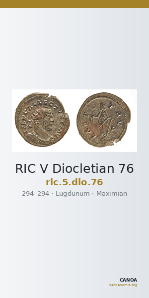 RIC V Diocletian 76 — CANOA