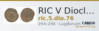 RIC V Diocletian 76 — CANOA