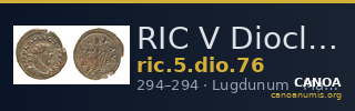 RIC V Diocletian 76 — CANOA