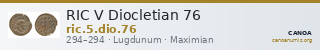 RIC V Diocletian 76 — CANOA