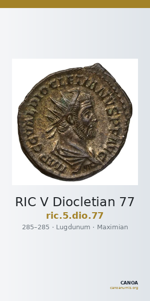 RIC V Diocletian 77 — CANOA