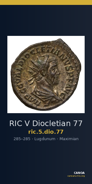 RIC V Diocletian 77 — CANOA