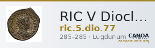 RIC V Diocletian 77 — CANOA