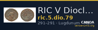 RIC V Diocletian 79 — CANOA