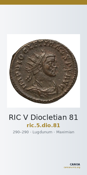RIC V Diocletian 81 — CANOA