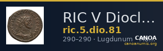 RIC V Diocletian 81 — CANOA