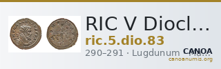 RIC V Diocletian 83 — CANOA