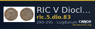 RIC V Diocletian 83 — CANOA