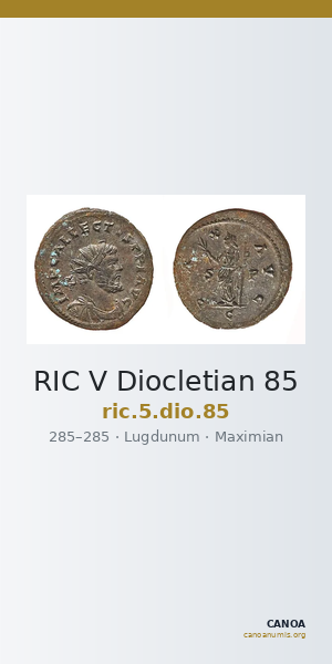 RIC V Diocletian 85 — CANOA