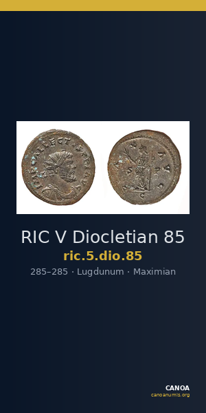 RIC V Diocletian 85 — CANOA