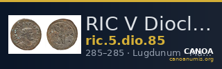 RIC V Diocletian 85 — CANOA