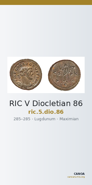 RIC V Diocletian 86 — CANOA