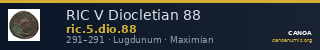 RIC V Diocletian 88 — CANOA