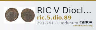 RIC V Diocletian 89 — CANOA
