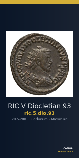 RIC V Diocletian 93 — CANOA
