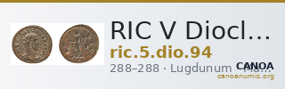 RIC V Diocletian 94 — CANOA