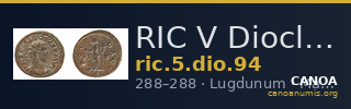 RIC V Diocletian 94 — CANOA