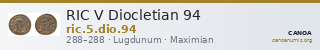 RIC V Diocletian 94 — CANOA