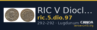 RIC V Diocletian 97 — CANOA
