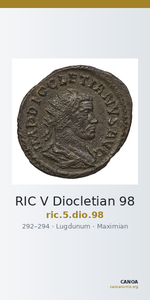 RIC V Diocletian 98 — CANOA