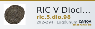 RIC V Diocletian 98 — CANOA