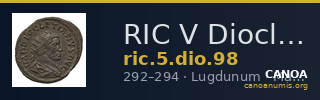 RIC V Diocletian 98 — CANOA