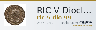 RIC V Diocletian 99 — CANOA