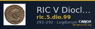 RIC V Diocletian 99 — CANOA
