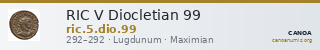 RIC V Diocletian 99 — CANOA