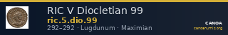 RIC V Diocletian 99 — CANOA