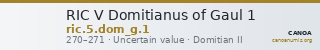 RIC V Domitianus of Gaul 1 — CANOA
