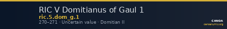 RIC V Domitianus of Gaul 1 — CANOA