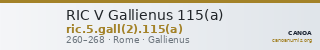 RIC V Gallienus 115(a) — CANOA
