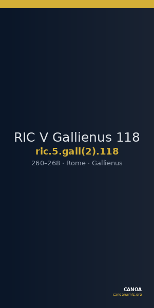 RIC V Gallienus 118 — CANOA
