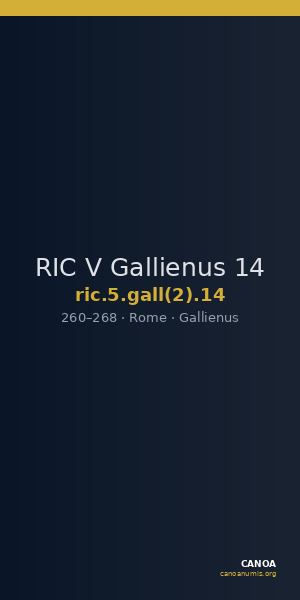 RIC V Gallienus 14 — CANOA