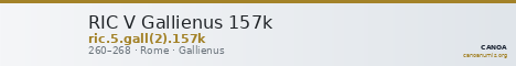 RIC V Gallienus 157k — CANOA