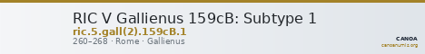 RIC V Gallienus 159cB: Subtype 1 — CANOA