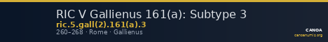 RIC V Gallienus 161(a): Subtype 3 — CANOA