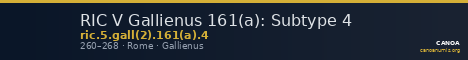 RIC V Gallienus 161(a): Subtype 4 — CANOA
