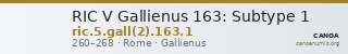 RIC V Gallienus 163: Subtype 1 — CANOA